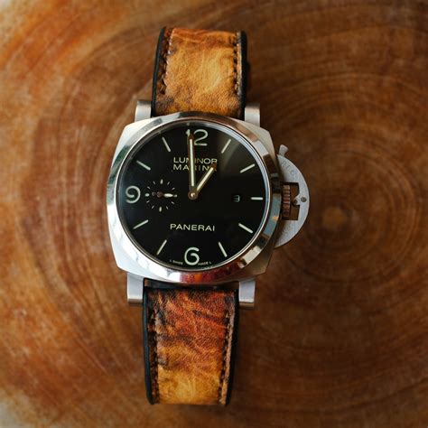 panerai on leather|Panerai leather strap for sale.